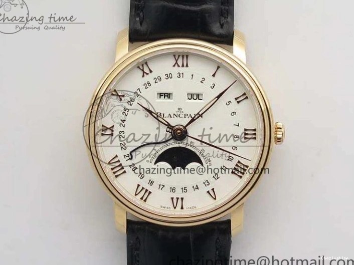 0212 SportInspired Villeret 6669 SS HG 1:1 Best Edition White Dial On Leather Strap V 8099